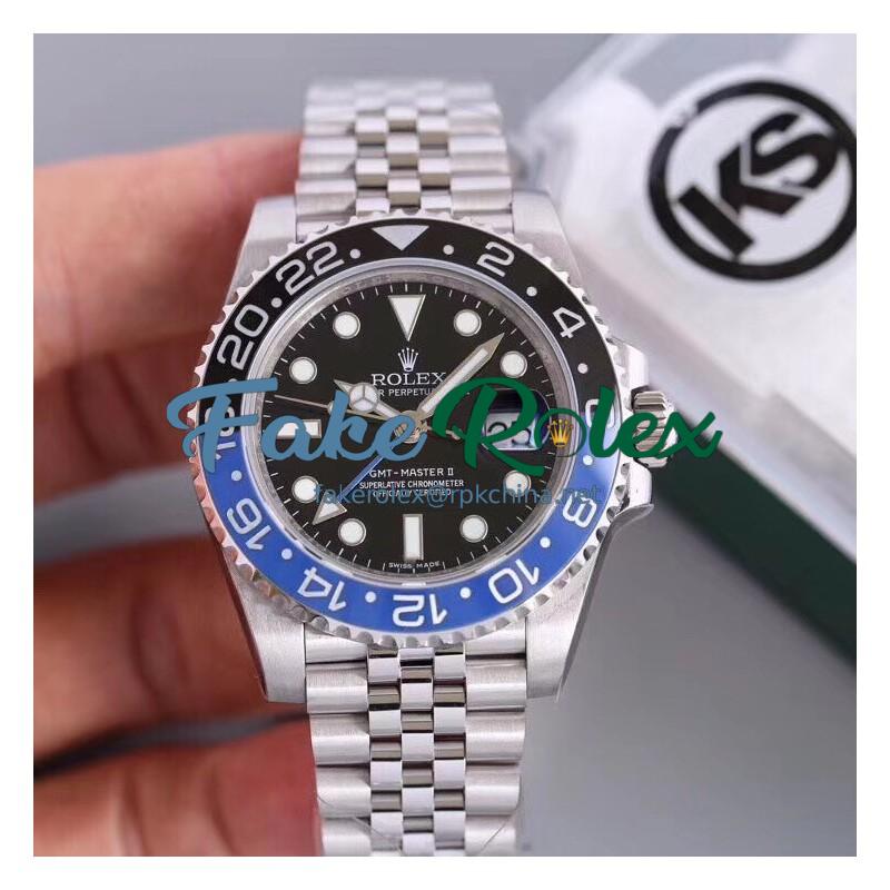 Replica Rolex GMT-Master II 116710BLNR KS Stainless Steel Black Dial Swiss 2836-2