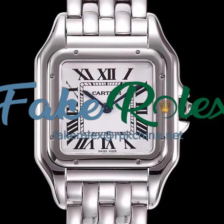 Replica Panthere de Cartier Medium Ladies WSPN0007 KOR Stainless Steel White Dial Swiss Ronda Quartz