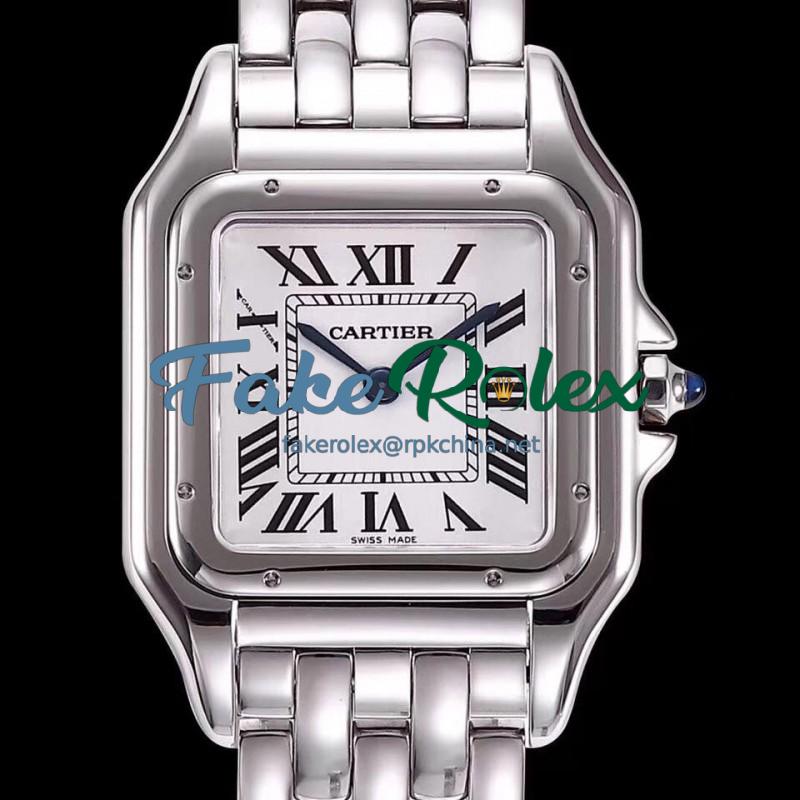 Replica Panthere de Cartier Medium Ladies WSPN0007 KOR Stainless Steel White Dial Swiss Ronda Quartz