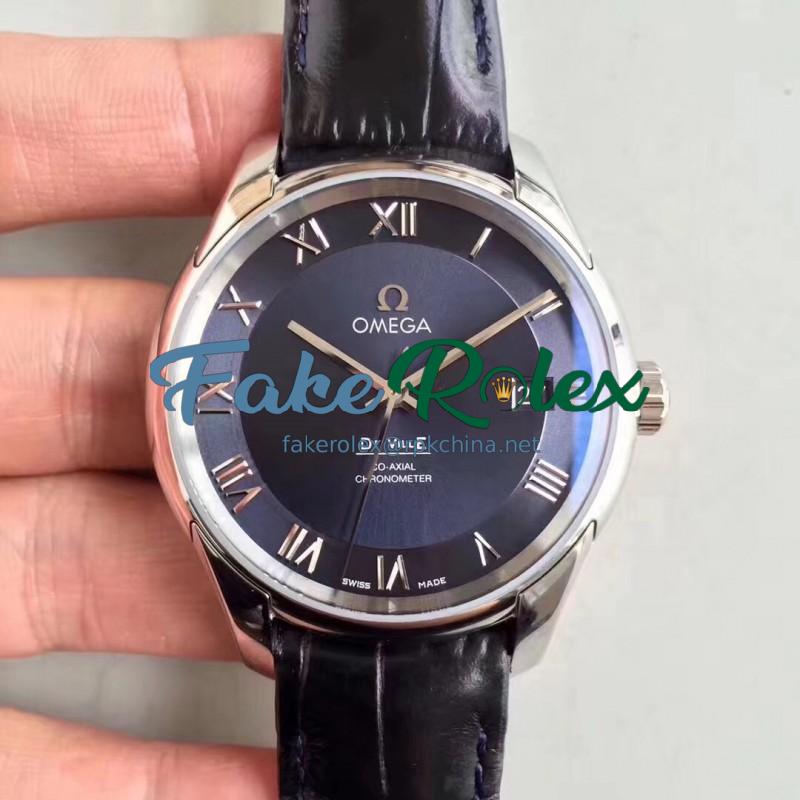 Replica Omega De Ville Co-Axial 41MM 431.13.41.21.03.001 3S Stainless Steel Blue Dial Swiss 8500