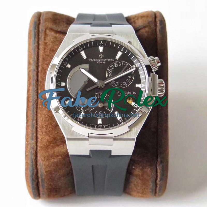 Replica Vacheron Constantin Overseas Dual Time 47450/000W-9511 TWA Stainless Steel Black Dial Swiss 1222 SC