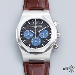 Replica Girard Perregaux Laureato Chronograph 42MM 81020-11-631-11A TWA Stainless Steel Black Dial Swiss 7750