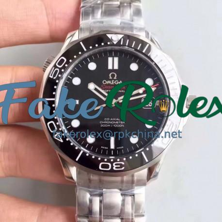 Replica Omega Seamaster Diver 300M 212.30.41.20.01.003 BP Stainless Steel Black Dial Swiss 2824-2