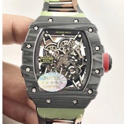 Replica Richard Mille RM35-02 Rafael Nadal KV Forged Carbon Skeleton Dial M8215