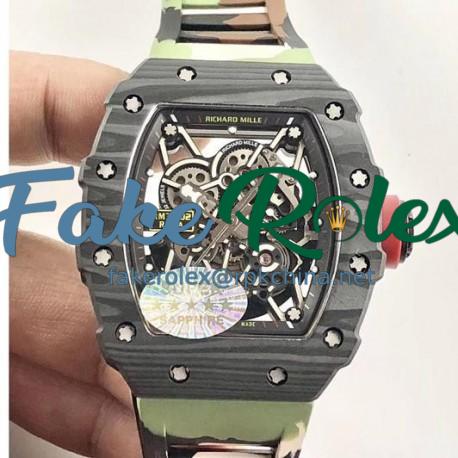 Replica Richard Mille RM35-02 Rafael Nadal KV Forged Carbon Skeleton Dial M8215