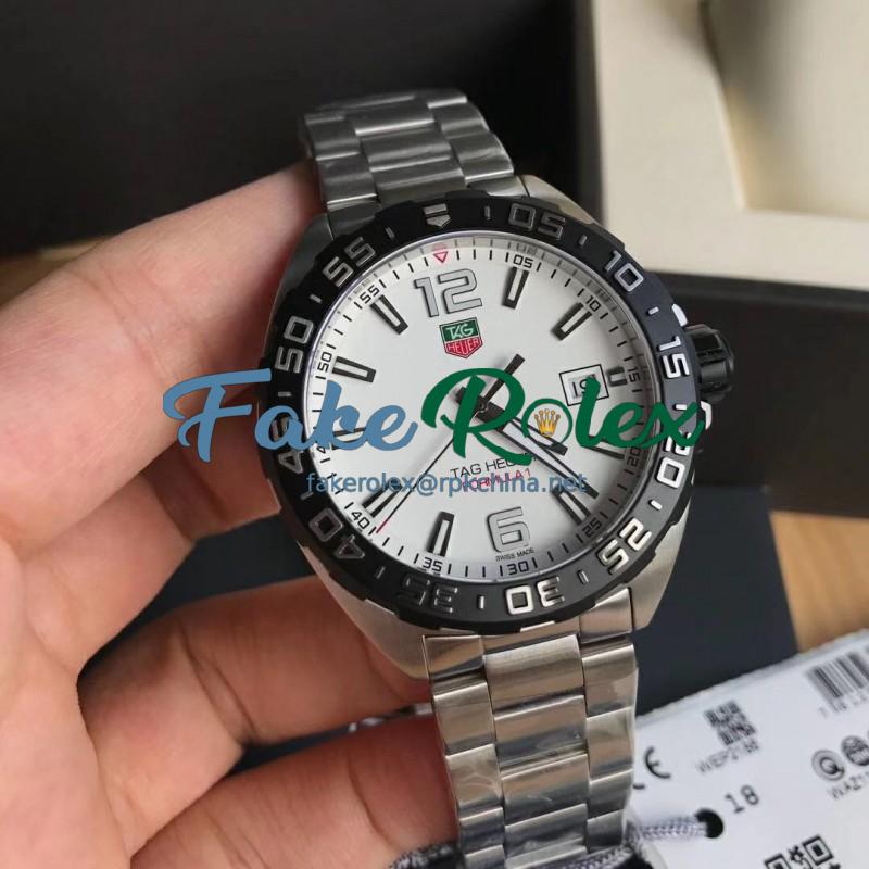 Replica Tag Heuer Formula 1 WAZ1111.BA0875 N Stainless Steel White Dial Swiss Ronda Quartz