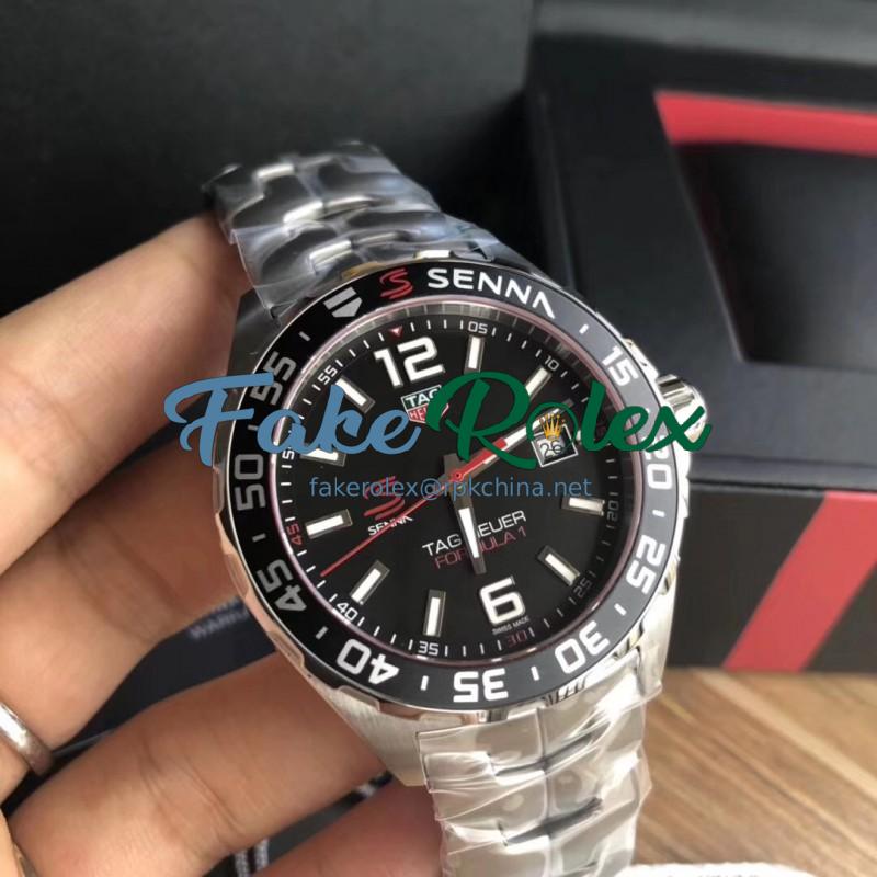 Replica Tag Heuer Formula 1 Ayrton Senna Limited Edition WAZ1012.BA0883 N  Stainless Steel Black Dial Swiss Ronda Quartz