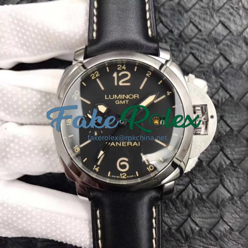 Replica Panerai Luminor GMT 1950 3 Days PAM531 VS V2 Stainless Steel Black Dial Swiss P9003