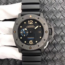 Replica Panerai Luminor Submersible 1950 PAM616 VS V3 Carbotech Black Dial Swiss P9000