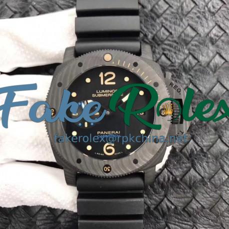 Replica Panerai Luminor Submersible 1950 PAM616 VS V3 Carbotech Black Dial Swiss P9000