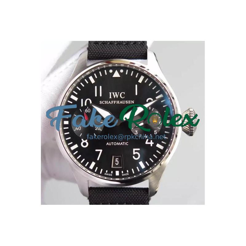 Replica IWC Big Pilot IW500910 Power Reserve Stainless Steel Black Dial Swiss 521111