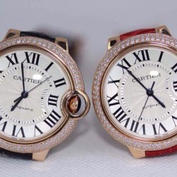 Replica Cartier Ballon Bleu 36MM Rose Gold Silver Dial Swiss 2688