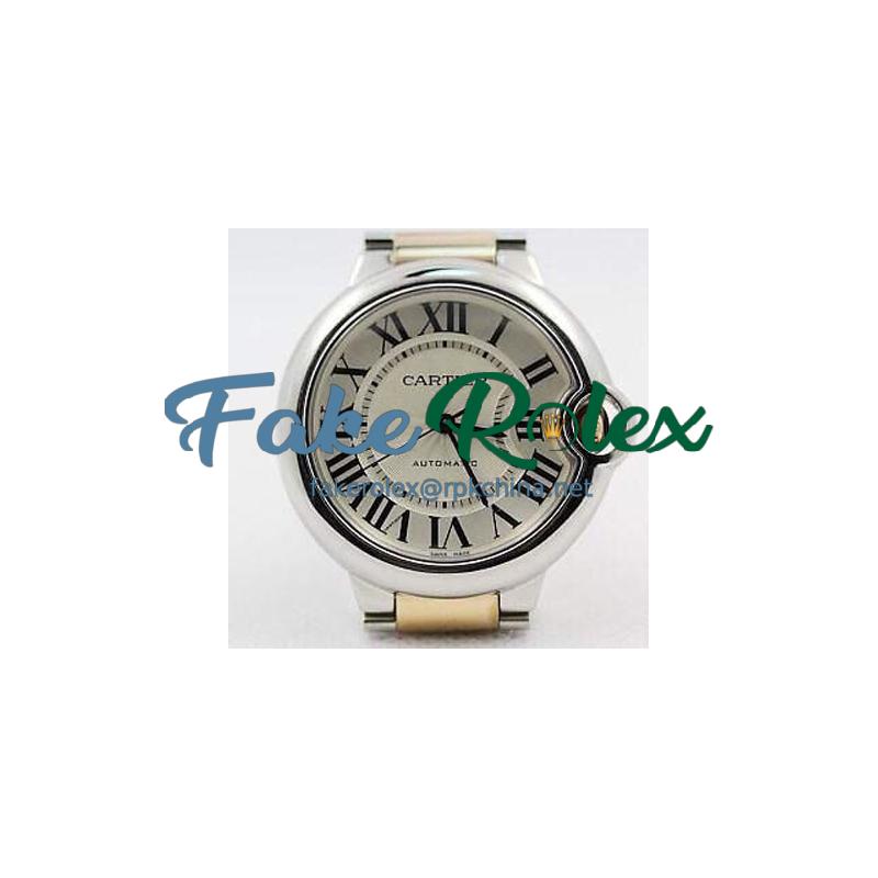 Replica Cartier Ballon Bleu 36MM Stainless Steel & Rose Gold Silver Dial Swiss 2671