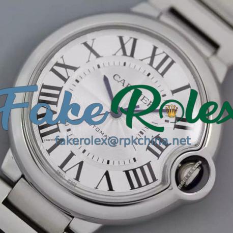 Replica Cartier Ballon Bleu 36MM Stainless Steel Silver Dial Swiss 2836-2