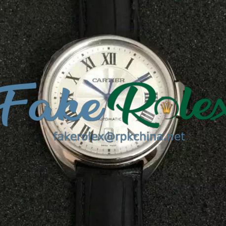 Replica Cle De Cartier 40MM Stainless Steel Silver Dial M9015