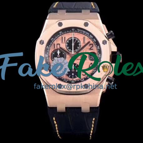 Replica Audemars Piguet Royal Oak Offshore 26470OR.OO.A002CR.01 JF V2 Rose Gold Rose Gold Dial Swiss 3126