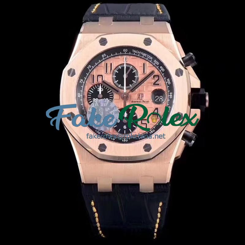 Replica Audemars Piguet Royal Oak Offshore 26470OR.OO.A002CR.01 JF V2 Rose Gold Rose Gold Dial Swiss 3126