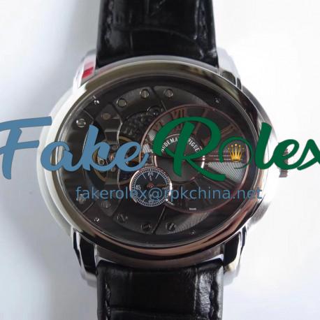 Replica Audemars Piguet Royal Millenary 4101 15350ST.OO.D002CR.01 V9 Stainless Steel Skeleton Dial Swiss 4101