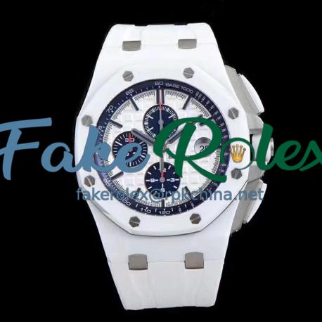 Replica Audemars Piguet Royal Oak Offshore 26402CB.OO.A010CA.01 JF V2 White Ceramic White Dial Swiss 3126