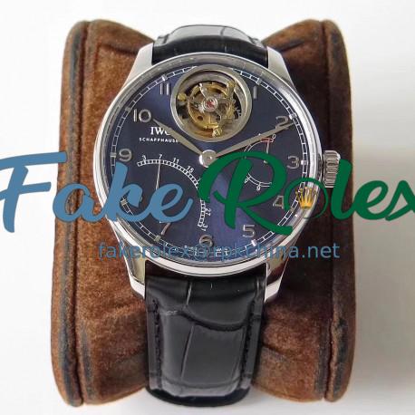 Replica IWC Portugieser Tourbillon Mystere Retrograde IW504601 ZF Stainless Steel Blue Dial Swiss Tourbillon