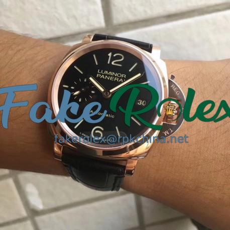 Replica Panerai Luminor Due PAM908 FU VS Rose Gold Black Dial Swiss OP XXXIV