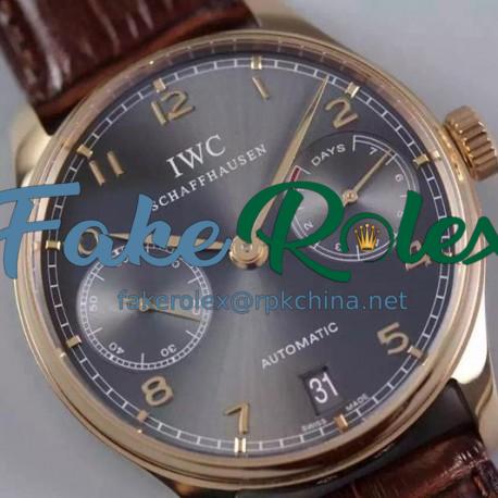 Replica IWC Portuguese IW500702 Power Reserve Rose Gold Gray Dial Swiss IWC 52010