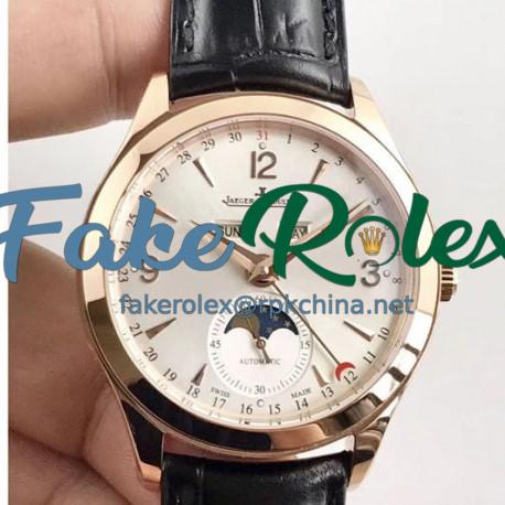 Replica Jaeger-LeCoultre Master Calendar 1552520 OM Rose Gold Silver Dial Swiss Caliber 866/1