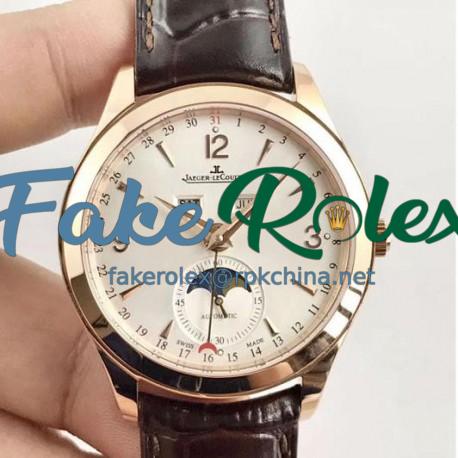 Replica Jaeger-LeCoultre Master Calendar 1552520 OM Rose Gold Silver Dial Swiss Caliber 866/1