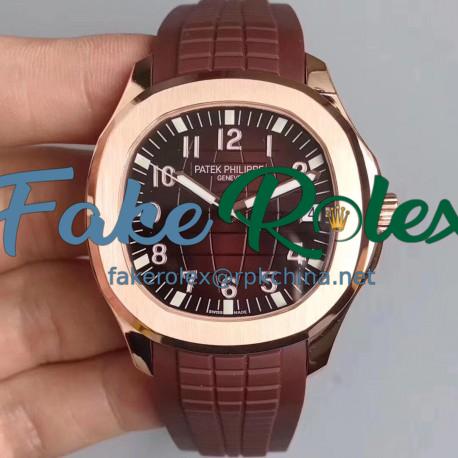 Replica Patek Philippe Aquanaut Jumbo 5167R-001 MP Rose Gold Chocolate Dial Swiss 324SC