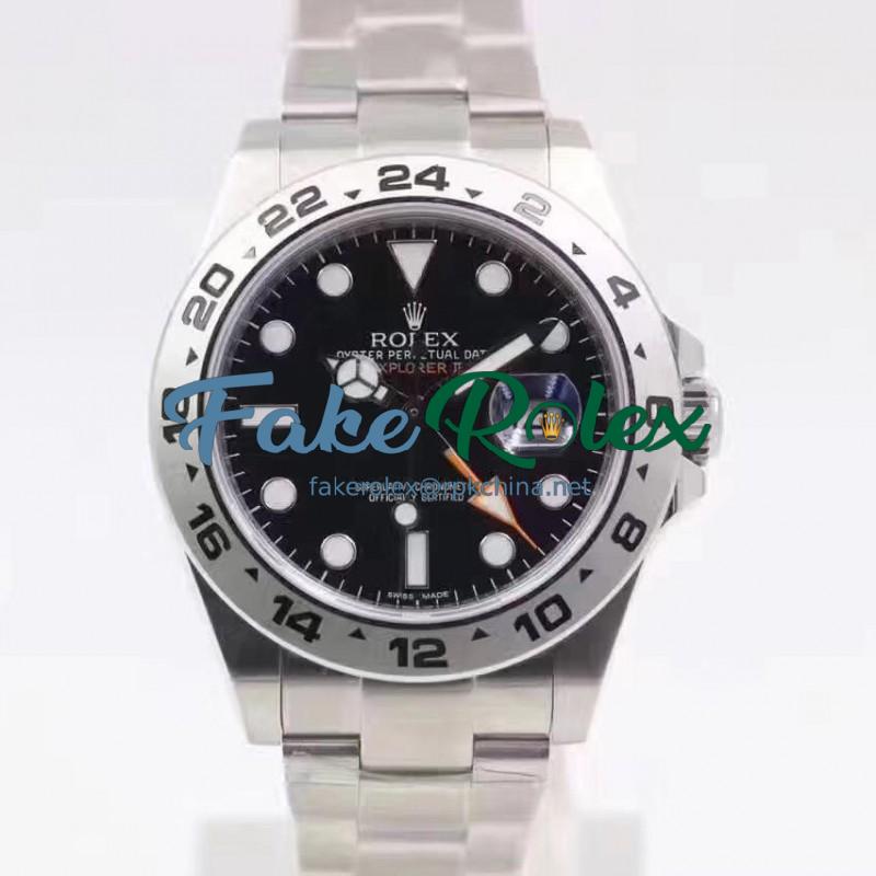 Replica Rolex Explorer II 216570 2018 V7 Stainless Steel Black Dial Swiss 2836-2