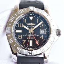 Replica Breitling Avenger II GMT A3239011/BC34/152S/A20S.1 GF Stainless Steel Black Dial Swiss 2836-2