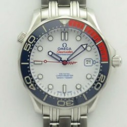 Replica Omega Seamaster Diver 300M Co-Axial 41MM Commander 007 212.32.41.20.04.001 MK Stainless Steel White Dial Swiss 2507