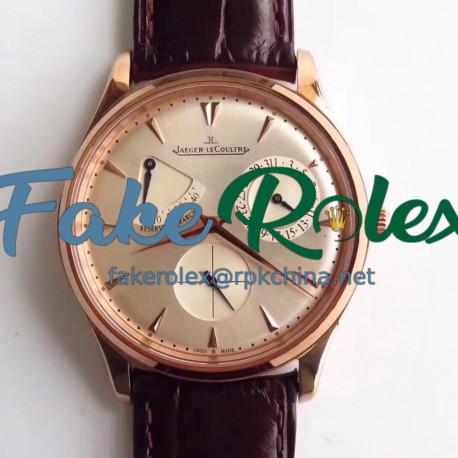 Replica Jaeger-LeCoultre Master Ultra Thin Reserve De Marche 1372520 SW Rose Gold Silver Dial Swiss Caliber 938A/1