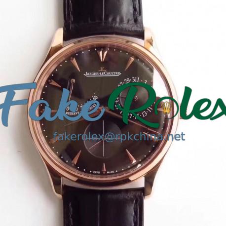 Replica Jaeger-LeCoultre Master Ultra Thin Reserve De Marche 1372520 SW Rose Gold Chocolate Dial Swiss Caliber 938A/1