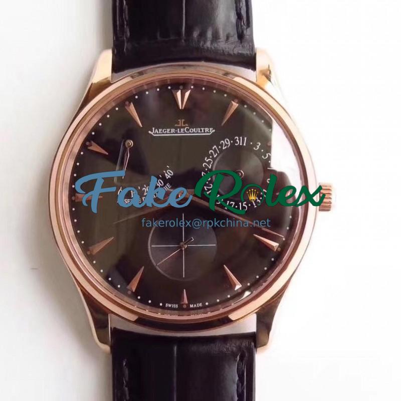 Replica Jaeger-LeCoultre Master Ultra Thin Reserve De Marche 1372520 SW Rose Gold Chocolate Dial Swiss Caliber 938A/1