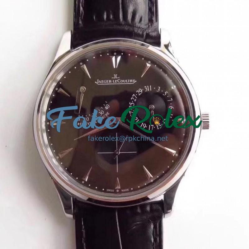 Replica Jaeger-LeCoultre Master Ultra Thin Reserve De Marche 1378480 SW Stainless Steel Black Dial Swiss Caliber 938A/1