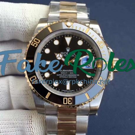 Replica Rolex Submariner Date 116613LN N V8S 24K Yellow Gold Wrapped & Stainless Steel Black Dial Swiss 2836-2