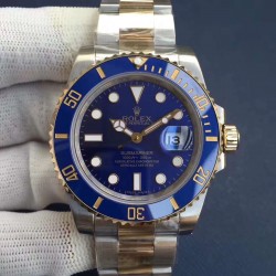 Replica Rolex Submariner Date 116613LB N V8S 24K Yellow Gold Wrapped & Stainless Steel Blue Dial Swiss 2836-2