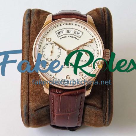 Replica IWC Portugieser Annual Calendar IW503504 ZF Rose Gold White Dial Swiss 52850