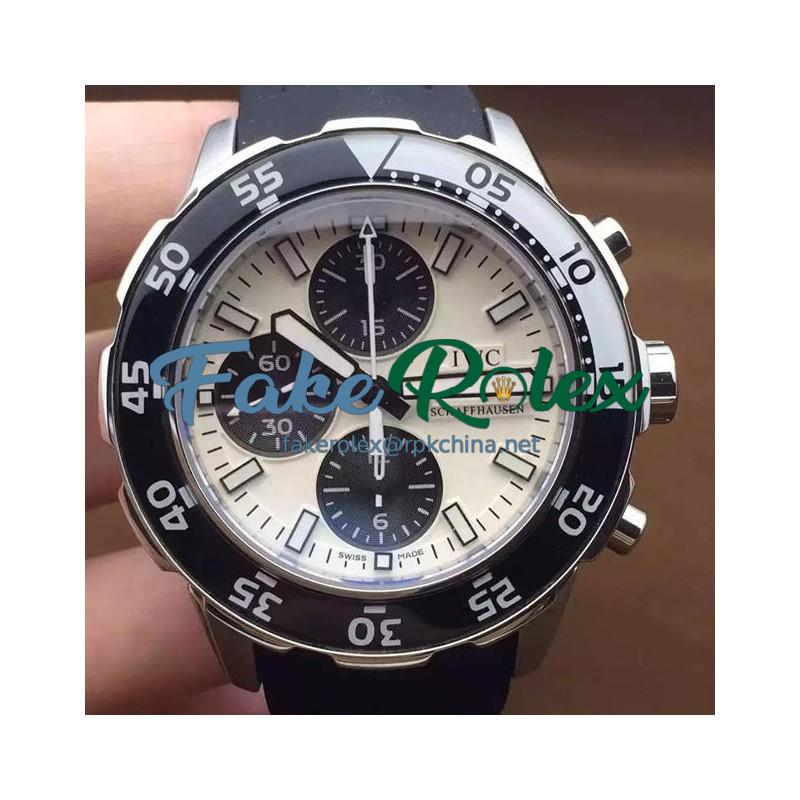 Replica IWC Aquatimer IW3767 Stainless Steel White Dial Swiss 7750