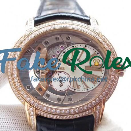 Replica Audemars Piguet Royal Millenary 4101 15350 V9 Rose Gold & Diamonds Rose Gold Skeleton Dial Swiss 4101