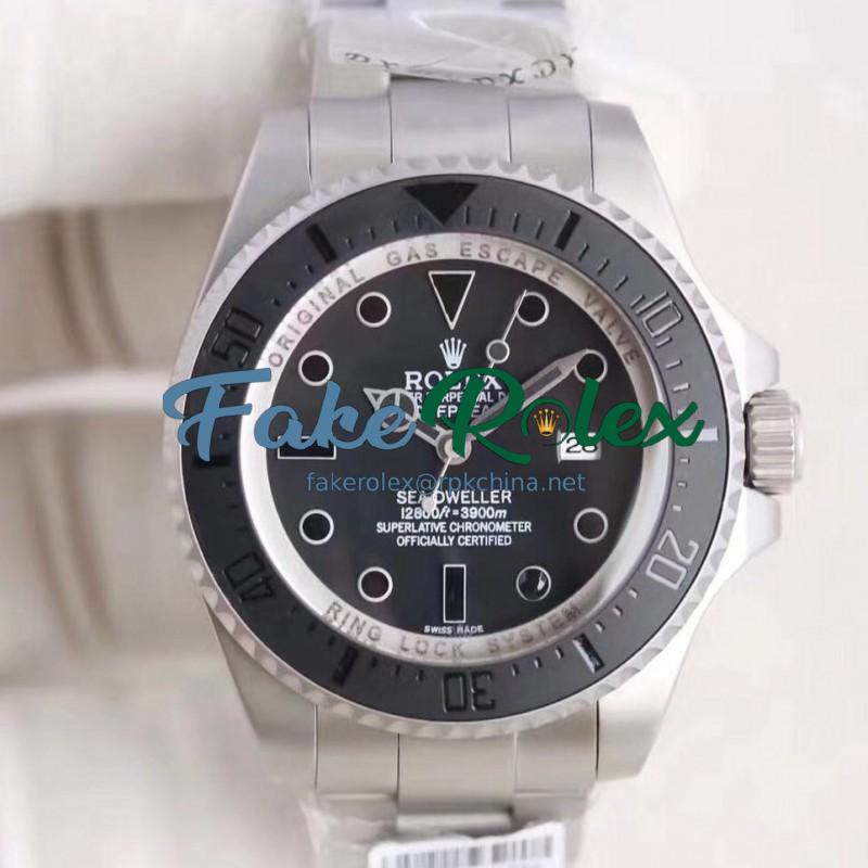 Replica Rolex DEEPSEA Phantom Jacques Piccard 116660 BP Stainless Steel Black Dial Swiss 2836-2