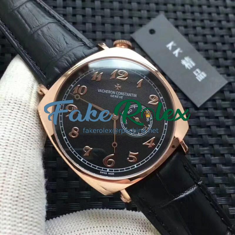 Replica Vacheron Constantin Historiques American 1921 82035/000R-9359 KK Rose Gold Black Dial  Swiss 4400