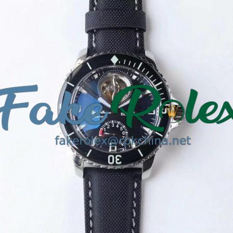 Replica Blancpain Fifty Fathoms Tourbillon 8 Days 5025-1530-52A JB Stainless Steel Black Dial Swiss 25A