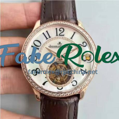 Replica Jaeger-LeCoultre Rendez-Vous Tourbillon 3412405 Noob Rose Gold & Diamond MOP Dial Swiss Tourbillon