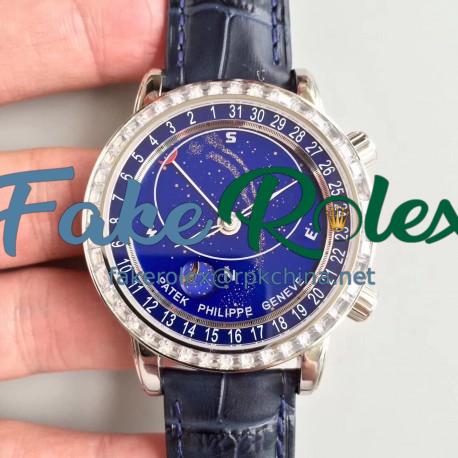 Replica Patek Philippe Grand Complications Sky Moon Celestial 6102P-001 Noob Stainless Steel Blue Dial Swiss 240 LU CL C