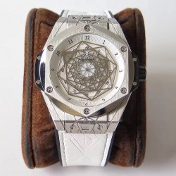 Replica Hublot Big Bang Sang Titanium White 415.NX.2027.VR.MXM18 TMF Titanium White Dial Swiss HUB1213 UNICO Manufacture