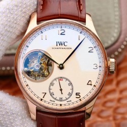 Replica IWC Portugieser Tourbillon IW546302 ZF Rose Gold White Dial Swiss Tourbillon