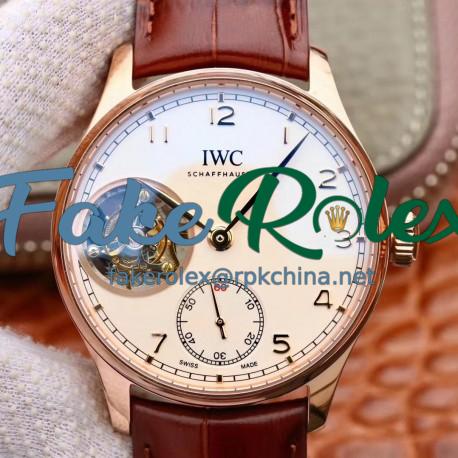 Replica IWC Portugieser Tourbillon IW546302 ZF Rose Gold White Dial Swiss Tourbillon