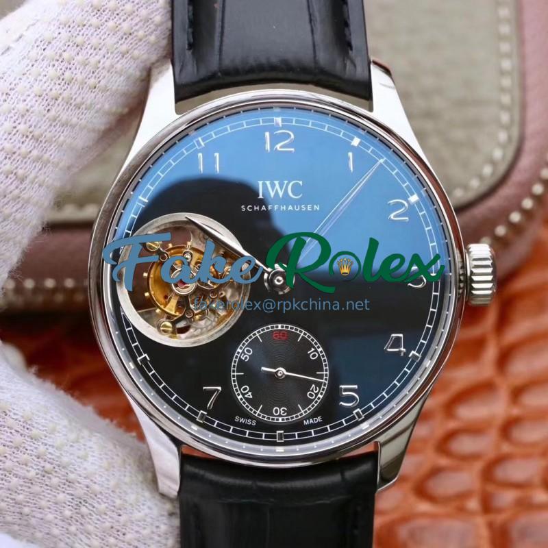 Replica IWC Portugieser Tourbillon IW546301 ZF Stainless Steel Black Dial Swiss Tourbillon